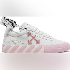 Off white striped sneakers